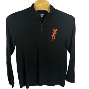 Under Armour Heat Gear Men LG Mock Neck MLB San SF Francisco Giants T-Shirt